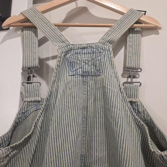 NWOT Free People Overall Smock Mini Railroad Dress size XL - Picture 6 of 6